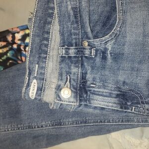 Old Navy Blue Boyfriend Jeans with Distressed Details